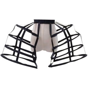 JCBFUME Women's Baroque Pannier Petticoat Victorian Bustle Cages 5 Hoops Skirt Cage Skirt for Girls