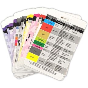 Nurse Nation 30 Vertical Nursing Badge Reference Cards - Lab Values, EKG, Vitals, and More! (Bonus Cheat Sheets) Excellent Gift for Nurses, Nursing Students, and Other Med. Workers!