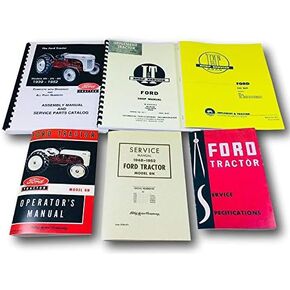 Lot of 6 Manual Set for Ford 8N Tractor Manuals Shop Operators Parts Catalog Service Repair Owner
