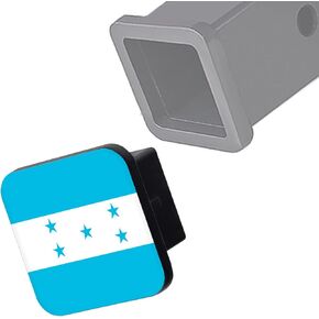 2 Inch Honduras Flag Tow Trailer Hitch Cover,Sturdy Rubber Hitch Plug Tube Plug Cap Fits to 2" Tow Hitch Receiver (Honduras Flag)