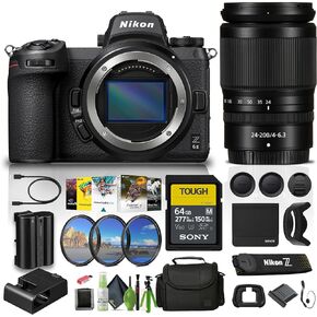 Nikon - Z 6 II 24.5 MP 4k Video Mirrorless Hybrid Camera with Nikon NIKKOR Z 24-120mm f/4 S Lens (1659) + 64GB Memory Card + Filter Kit + Bag + Card Reader + Corel Photo Software + More in Kuwait
