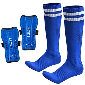 Soccer Shin Guards Toddler Kids Youth, Shin Pads and Long Soccer Socks for 3-15 Years Old Boys and Girls for Football Games, Lightweight and Breathable Soccer Equipment