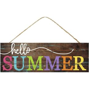 Craig Bachman 15" Wooden Sign: Hello Summer