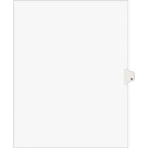 Avery Legal Dividers, Premium Individual Tab Titles, Letter Size, Side Tabs, N, Pack of 25 (01414)