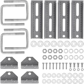 Racewill Boat Trailer Bunk Brackets: 8" Galvanized Swivel Top Boat Bunk Brackets,Boat Trailer Parts for 3x3 Boat Trailer Crossmember