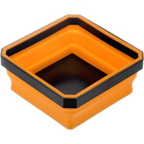 HARFINGTON Collapsible Magnetic Parts Tray Foldable Tool Trays Square Small Metal Parts Organiser for Fixing Screw Bolts Nuts Washers Pins, Rose Red