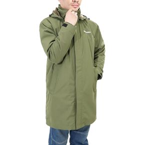 VIKAMAKA Men's Long Rain Jacket,Waterproof Windbreaker Breathable Raincoat Hooded Outdoor Cycling Lightweight Packable Coat