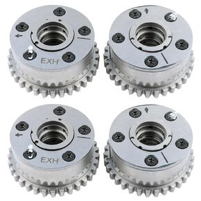 MUCO 4Pcs VVT Cam Phaser Gear 5184369AH 5184370AH Intake & Exhaust VVT Gear Adjusters Applied for Chrysler Ram 3.6L Engine RAM 1500 2013 2014 2015 2016 2017 2018 2019 Engine Timing Camshaft Gear