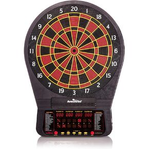Arachnid Cricket Pro 670 Tournament-Quality Dartboard with 35 Games and 318 Variations (6 Cricket Games) , Black