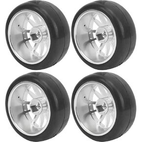 RC Car Tire, 4PCS RC Wheel Hub Tire Replacement RC Wheel Tire RC Spare Parts for WPL D12 RC Truck for Improve Wheel Stability