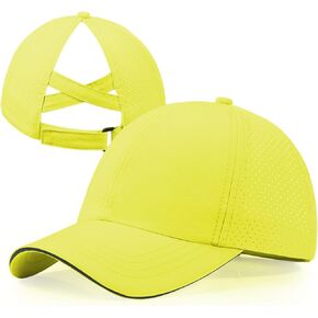 Girls Criss Cross Ponytail Hat Mesh Baseball Cap Kids Quick Dry Ponycap Hats Outdoor Summer Sports Hat Age 7-12