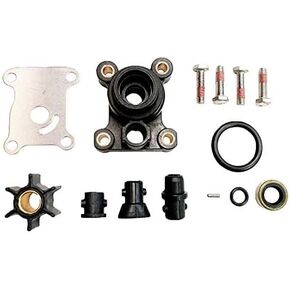 394711 Water Pump Impeller Repair Kit with Housing for Johnson Evinrude 9.9-15 HP Outboard 1974-UP Replace 18-3327 0394711 777801 386697 391698 389112 387610