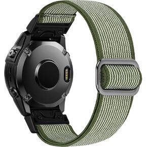 سوار XFYELE من النايلون متوافق مع Garmin Fenix ​​7/Fenix ​​7 Pro/Fenix ​​6/Fenix ​​6 Pro/Fenix ​​5/Fenix ​​5 Plus، حزام ساعة مرن مقاس 22 مم لـ Garmin Forerunner 965/955/945/935