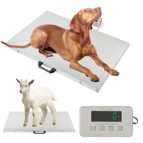 ExGizmo 1100LBS x 0.2LBS Livestock Digital Scale,31.5 x 20.9inch Large Platform Express Shipping Scale,Stainless Steel Electronic Ultrathin Vet Scale Digital Weight Scale