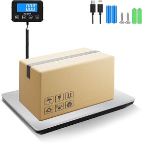 مقياس الشحن الرقمي RESHY، مقياس بريدي عالي الدقة 440 رطل × 0.5 أونصة للحزم مع وظيفة التعليق/الفارغة، مقياس البريد من الفولاذ المقاوم للصدأ، مقياس الحزمة للأعمال الصغيرة، مقياس الأمتعة على نطاق البريد in Kuwait