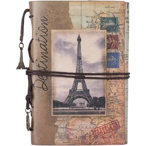 MALEDEN Vintage Refillable Journal, Premium Leather Traveler Notebook Sketchbooks Classic Diary Planner with Blank Pages and Zipper Pocket (Bird)