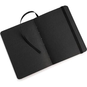 Pentalic Traveler Midnight Sketch Black Paper Journal, 160 Pages, Black (3" x 4")