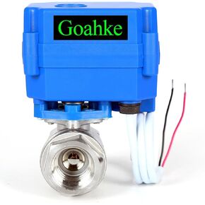 1" Motorized Ball Valve, Brass Ball Valve, Standard Port, 9-24V AC/DC, 2 Wire Auto Return, Electric Shut Off Ball Valves