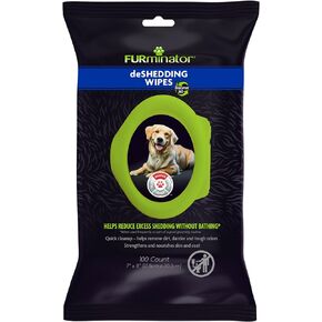 Furminator DeShedding Grooming Wipes for Dogs Refresh and Deodorize Coat Without Bathing, 100 Count