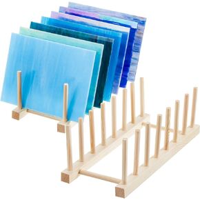 Juexica 4 Pcs Stained Glass Organizer Stained Glass Rack Stained Glass Holder Stained Glass Supplies Stained Glass Tools Stained Glass Sheets Storage Holder Organizer Rack for Stained Glass