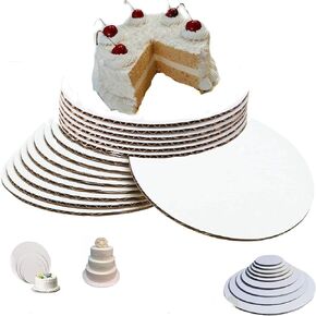 pizety Pack of 50 7 inch cake circles round cake boards 7 inch cake cardboard rounds Pizza and Cake Circle Cake Board Circles cake circles 7 inch cake boards 7 inch round thick cardboard heavy duty