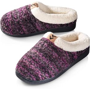 Pupeez Girls Knitted Fleece Lined Clog Slippers