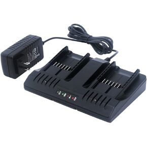 Biswaye WA3875 20V Li-ion Dual Port Charger Compatible with Worx 18V/20V PowerShare Battery WA3578 WA3575 WA3525 WA3520 WA3512 WA3512.1 WA3742