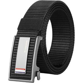 FAIRWIN Ratchet Nylon Golf Belts Causal for Jeans Adjustable Web Mens Belt Soft Canvas Hiking Work Carry Belt Cloth Fabric
