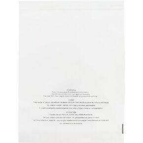 KONY (9"x12" - 100 Count) Self Seal Clear Poly Bags With Suffocation Warning, Resealable Variety Shipping Bag Suitable for Amazon FBA, Retail (9"x12")