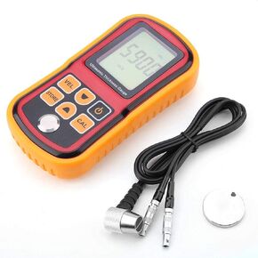 Thickness Gauge, GM100 1.2-220mm Ultrasonic Thickness Gauge Steel Width Testing Monitor Digital Thickness Tester