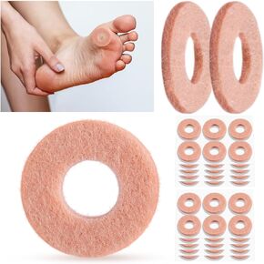 Threlaco 60 Pcs Callus Cushions for Bottom of Foot Round Feet Corn Pads Adhesive Foot Callus Pads Soft Foot Callous Cushions Bulk for Women Men Feet Toes Heel Pain Relief