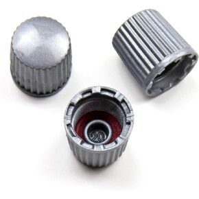Gray TPMS Specific Tire Valve Stem Caps Plastic with Rubber Seal, Air Dust Stem Covers Universal Fit Car, Truck, SUV, Bike (20 Pack)