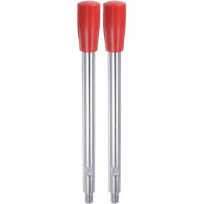 HARFINGTON 2 قطعة مقابض لقط M10 خيط 125 مللي متر (5 بوصة) طول مطلي بالكروم مقبض كرنك دوار قبضة عقارب جذع المسمار لآلة المخرطة
