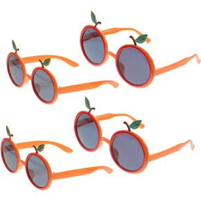 COLLBATH 4pcs Orange Shape Glasses Costume Accessories Hawaii Party Glasses Luau Party Glasses Party Decorations Funny Luau Party Supplies Funny Glasses Apparel Banquet The Summer Abs