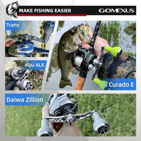 مقبض طاقة GOMEXUS متوافق مع Shimano SLX Tranx 100 200 Scorpion 13 مقبض بكرة صيد السمك 100 مم | باس الصيد in Kuwait