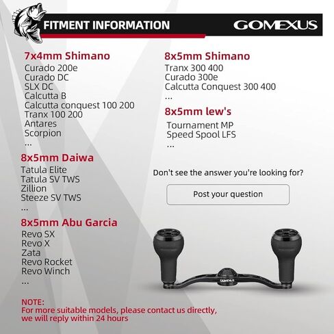 مقبض طاقة GOMEXUS متوافق مع Shimano SLX Tranx 100 200 Scorpion 13 مقبض بكرة صيد السمك 100 مم | باس الصيد in Kuwait