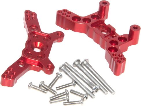 Shock Mount Tower Compatible with Hyper Go H14BM MJX 14210 14209 Part 1/14 Brushless RC Car Aluminum Alloy Front & Rear Shock Bracket Upgrade Replace(Silver) in Saudi Arabia