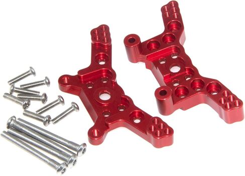 Shock Mount Tower Compatible with Hyper Go H14BM MJX 14210 14209 Part 1/14 Brushless RC Car Aluminum Alloy Front & Rear Shock Bracket Upgrade Replace(Silver) in Saudi Arabia