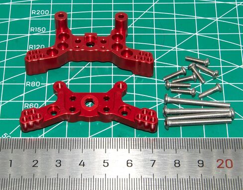 Shock Mount Tower Compatible with Hyper Go H14BM MJX 14210 14209 Part 1/14 Brushless RC Car Aluminum Alloy Front & Rear Shock Bracket Upgrade Replace(Silver) in Saudi Arabia