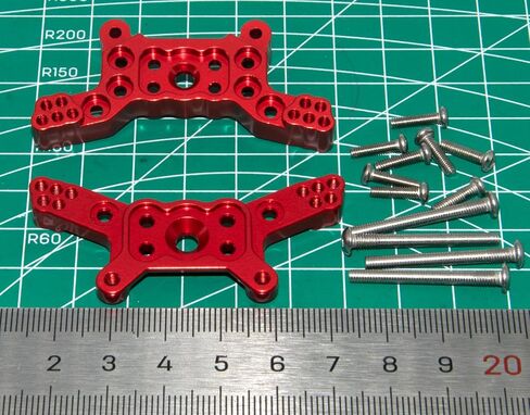 Shock Mount Tower Compatible with Hyper Go H14BM MJX 14210 14209 Part 1/14 Brushless RC Car Aluminum Alloy Front & Rear Shock Bracket Upgrade Replace(Silver) in Saudi Arabia