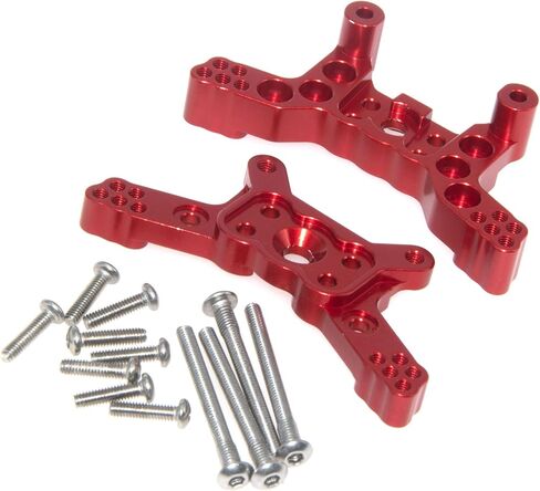 Shock Mount Tower Compatible with Hyper Go H14BM MJX 14210 14209 Part 1/14 Brushless RC Car Aluminum Alloy Front & Rear Shock Bracket Upgrade Replace(Silver) in Saudi Arabia
