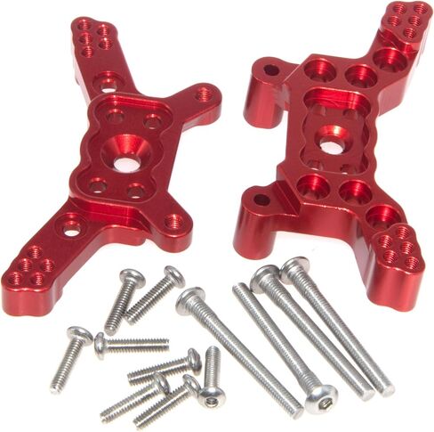 Shock Mount Tower Compatible with Hyper Go H14BM MJX 14210 14209 Part 1/14 Brushless RC Car Aluminum Alloy Front & Rear Shock Bracket Upgrade Replace(Silver) in Saudi Arabia