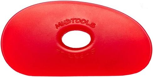 Sherrill Mudtools Shape 1 Polymer Rib for Pottery and Clay Artists, Red Color Very Soft in Saudi Arabia