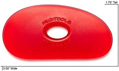 Sherrill Mudtools Shape 1 Polymer Rib for Pottery and Clay Artists, Red Color Very Soft in Saudi Arabia