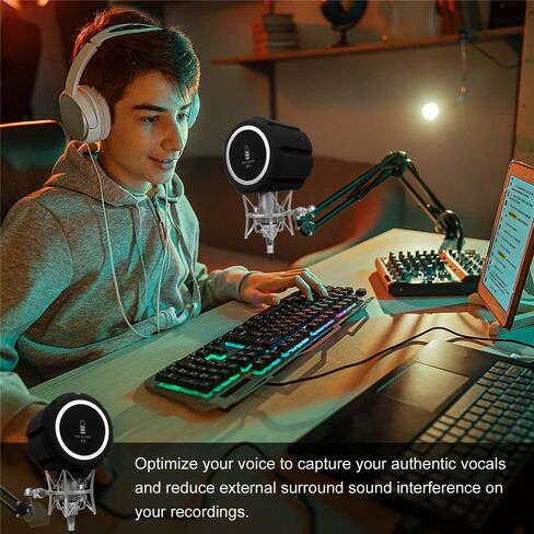 كرة عزل درع الرياح للميكروفون، غطاء إسفنجي للزجاج الأمامي، مرشح بوب صوتي لتسجيل الاستوديو وامتصاص الصوت وإلغاء الضوضاء in Kuwait