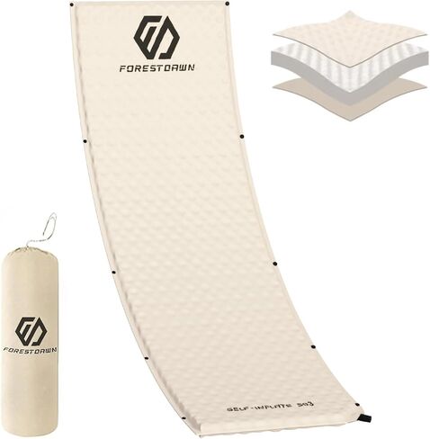 Single Self Inflating Sleeping Pad, Lightweight Insulated Camping Mats Inflatable Foam Camping Pad for Tent Camping, Hiking, Backpacking,Outdoors in Saudi Arabia