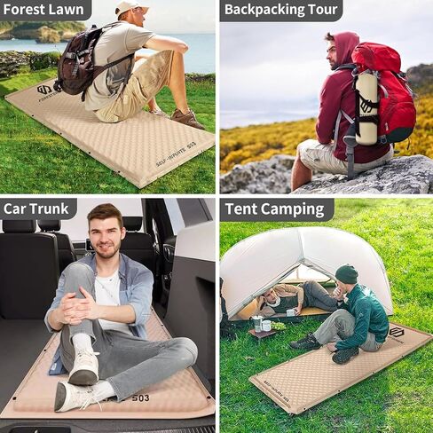 Single Self Inflating Sleeping Pad, Lightweight Insulated Camping Mats Inflatable Foam Camping Pad for Tent Camping, Hiking, Backpacking,Outdoors in Saudi Arabia