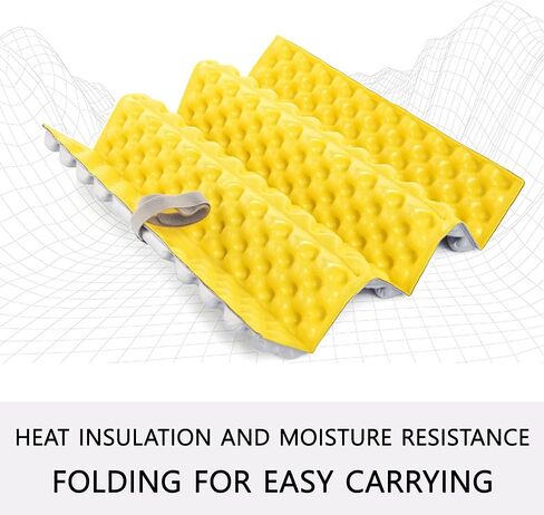 وسادة جلوس إسفنجية محمولة قطعة واحدة من YUSOVE، وسادة جلوس إسفنجية للأنشطة الخارجية، سجادة جلوس الأكورديون، قابلة للطي للركوع ووسادة مقعد لتوفير الراحة للمشي لمسافات طويلة وحقائب الظهر وتسلق الجبال والرحلات in Kuwait