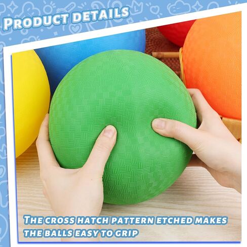 LovesTown Playground Ball, 8.5 Inch Kickballs Green Bouncy Ball, Jumbo Beach Balls for Summer Swimming Pool Beach Game Indoor and Outdoor Games with Pump in Saudi Arabia