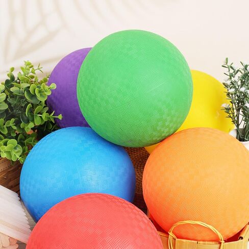 LovesTown Playground Ball, 8.5 Inch Kickballs Green Bouncy Ball, Jumbo Beach Balls for Summer Swimming Pool Beach Game Indoor and Outdoor Games with Pump in Saudi Arabia